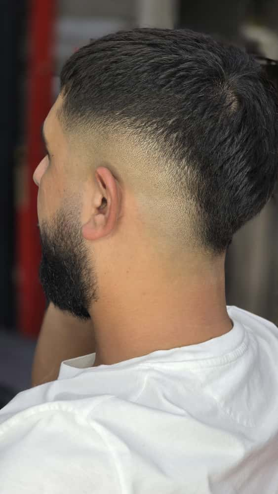 Clean beard and fade detail